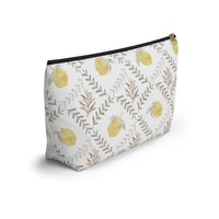 Lemon Tile Accessory Pouch w T-bottom in Gray